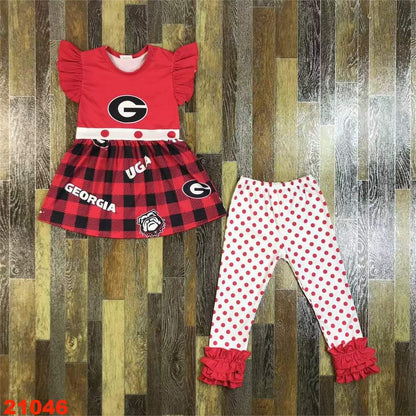 Georgia Bulldogs Youth Pant Set ♡ Ships in Approx 3-4 weeks {Custom Made}