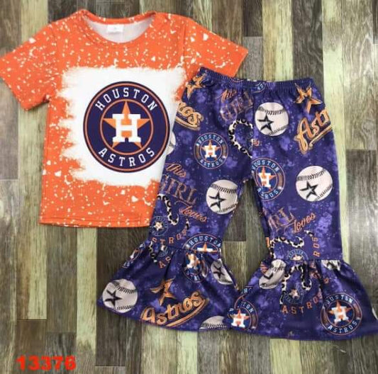 Astros Baseball Pant Set ♡ Ships in Approx 3-4 weeks {Custom Made}