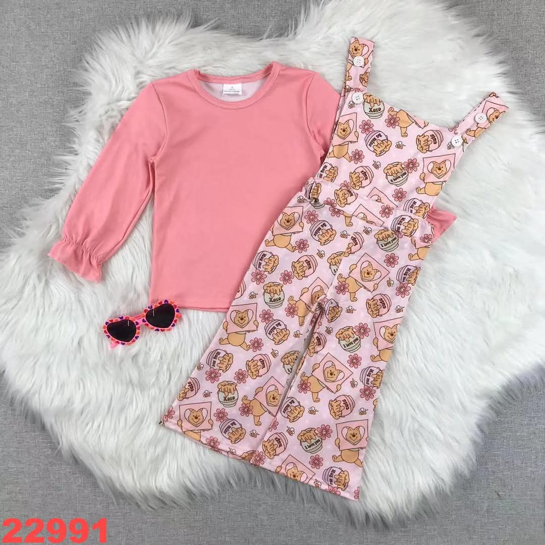 Pooh Youth Bib Pant Set ☆ PREORDER