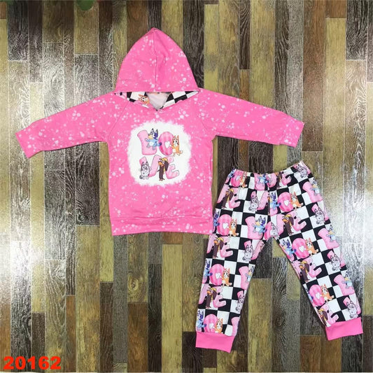 LOVE Bluey Valentine's Day Hooded Youth Jogger Pant Set ☆ PREORDER