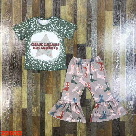 Chase Dreams, Not Cowboys Pant Set ♡ Ships in Approx 3-4 weeks {Custom Made}