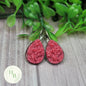 Mauve Druzy Teardrop French Lever Earrings