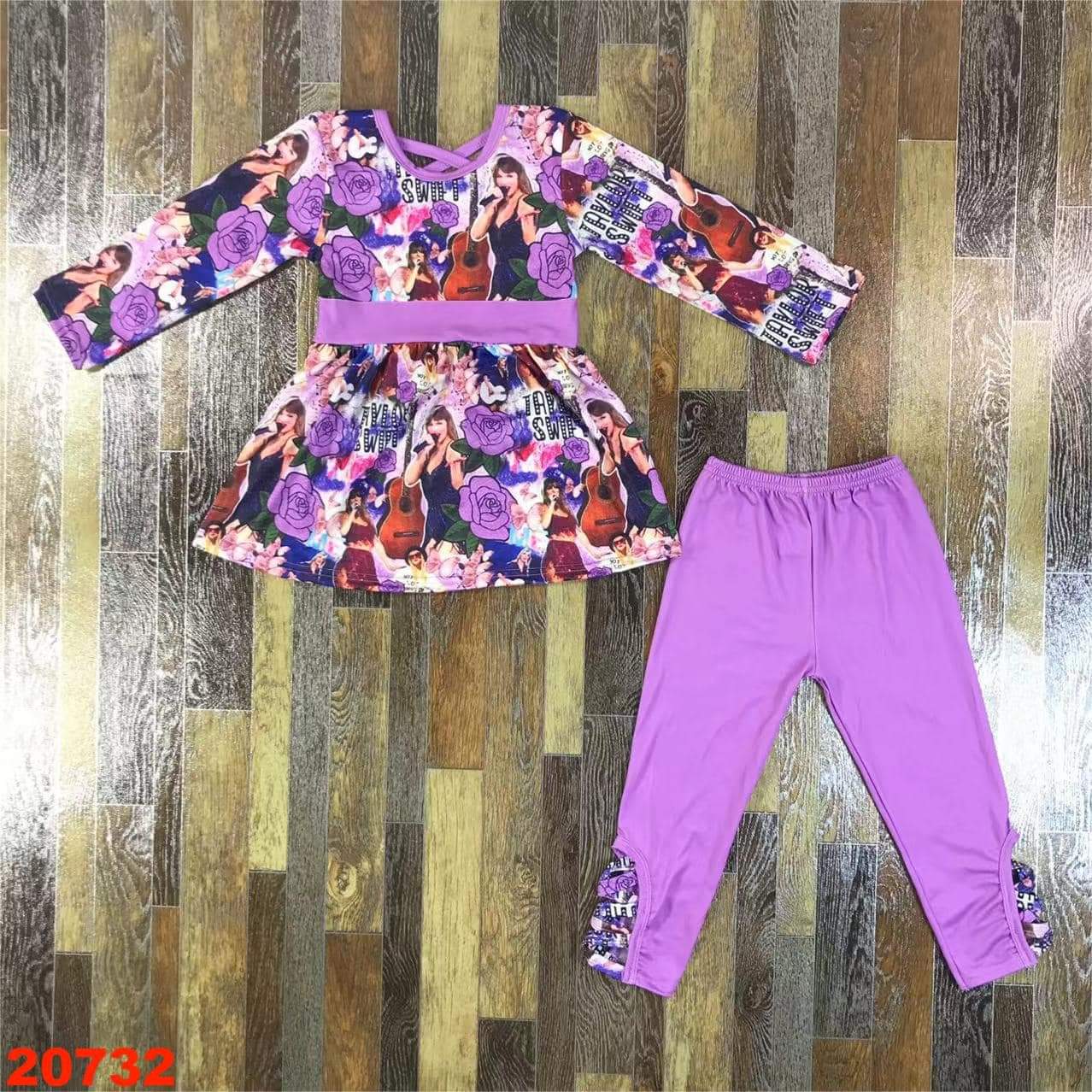 Purple Roses Taylor Youth Pant Set ♡ Ships in Approx 3-4 weeks {Custom Made}