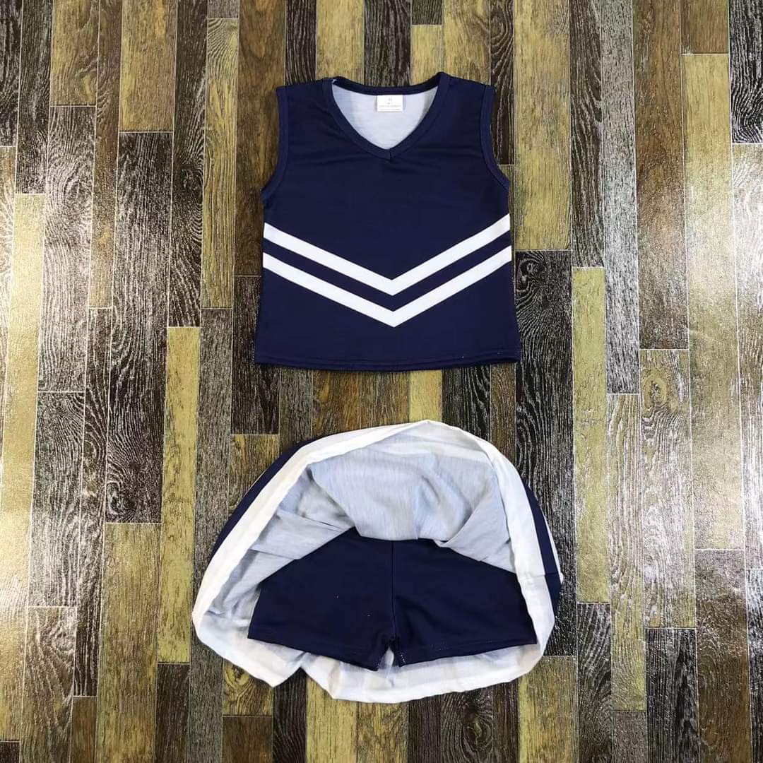 Navy Blue Cheer Youth Skort Set ☆ PREORDER