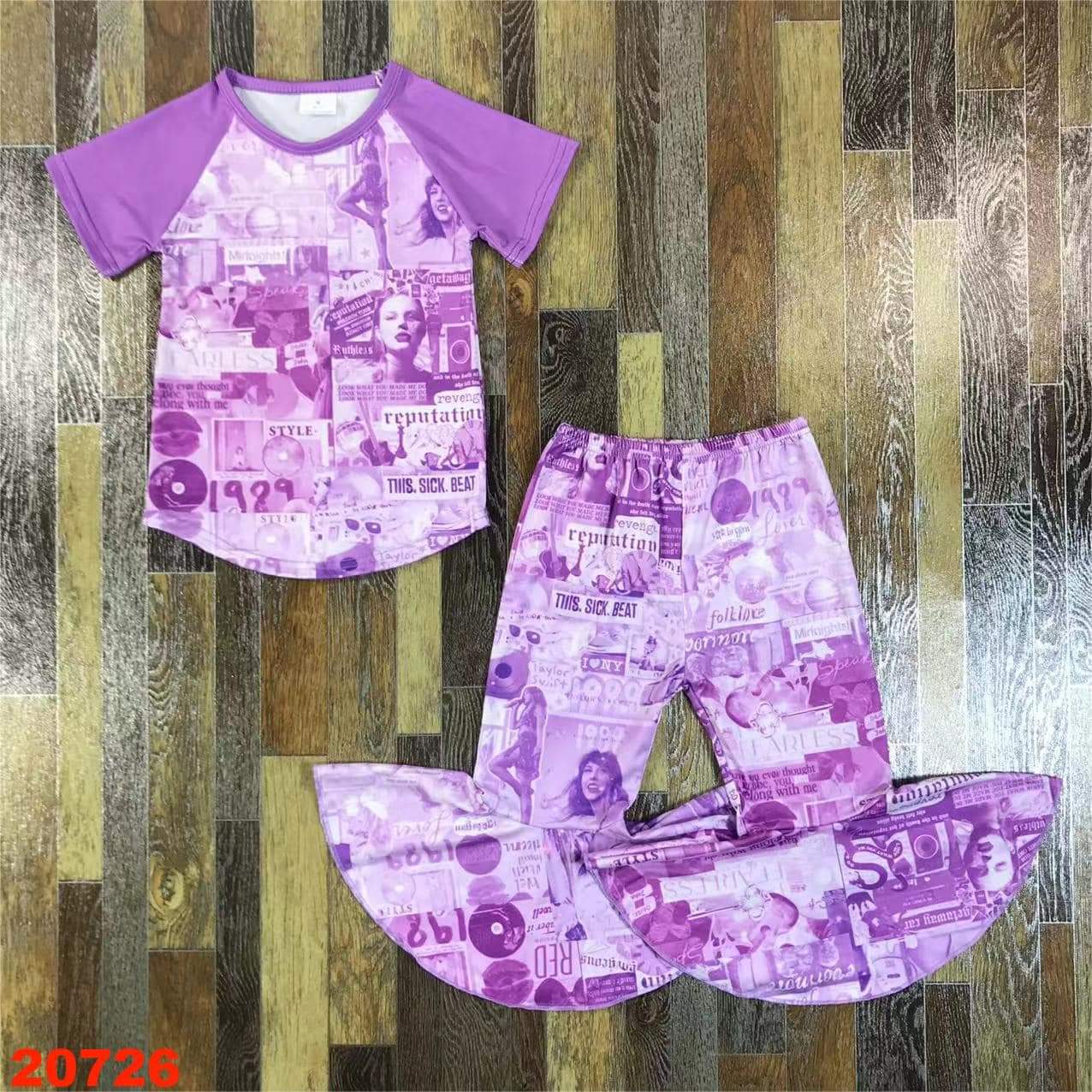 Purple Sick Beat Youth Pant Set ♡ Ships in Approx 3-4 weeks {Custom Made}