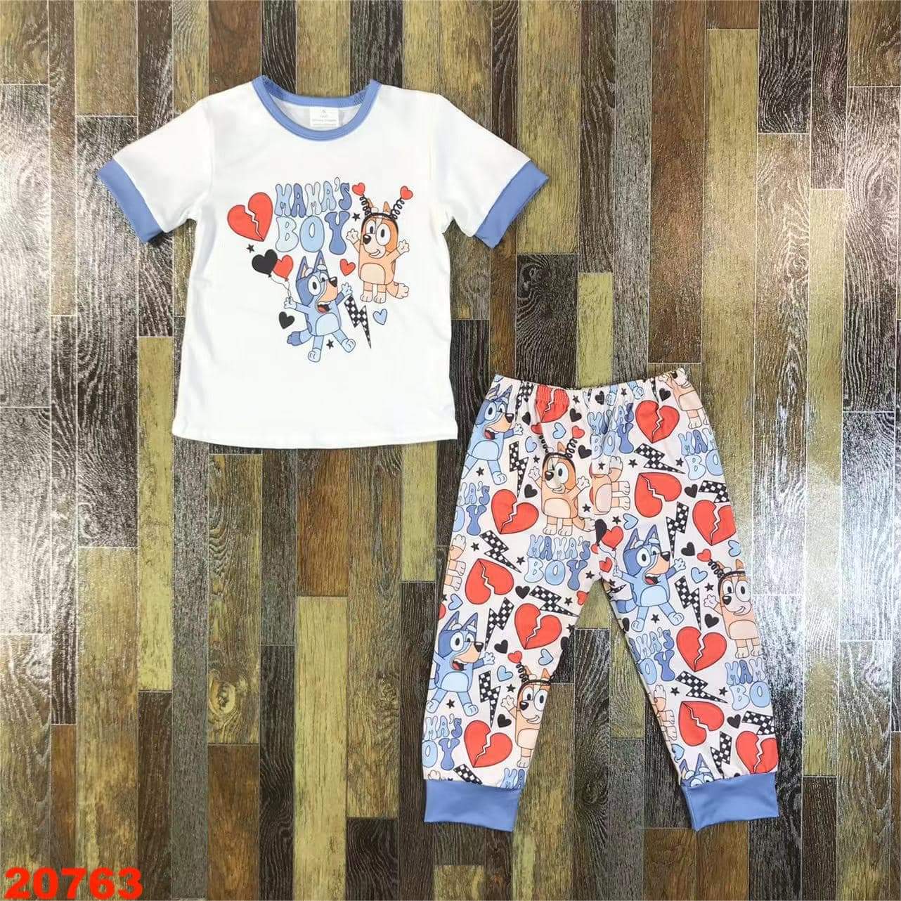 Mama's Boy Bluey Youth Pant Set ♡ Ships in Approx 3-4 weeks {Custom Made}