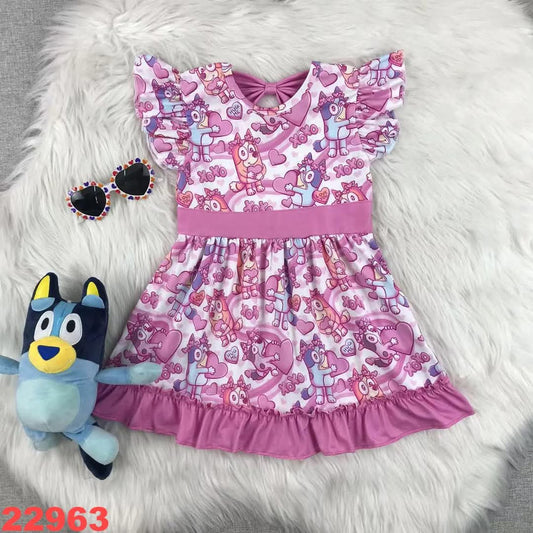 Bluey & Bingo Valentine's Day Youth Dress ☆ PREORDER