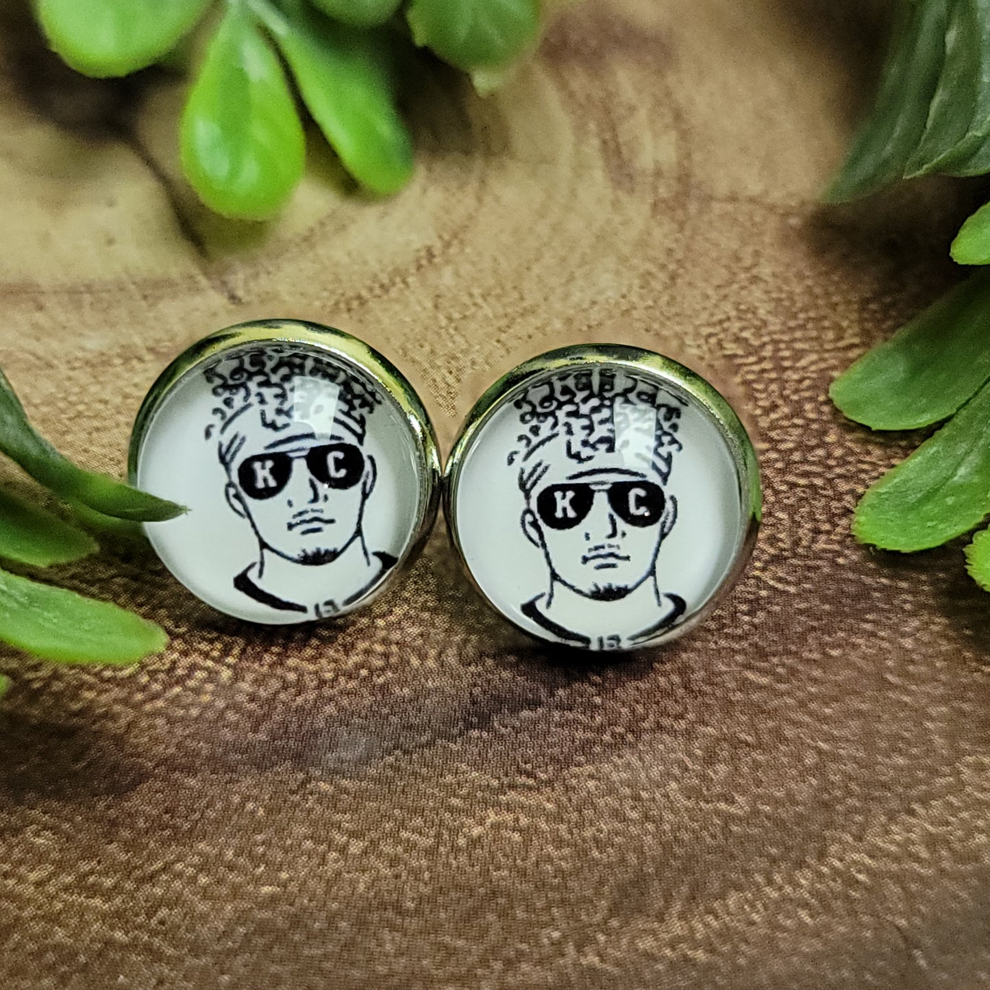 Mahomes Glass Stud Earrings