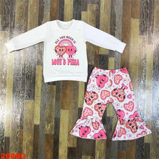 Love & Pizza Valentine's Day Youth Pant Set ☆ PREORDER