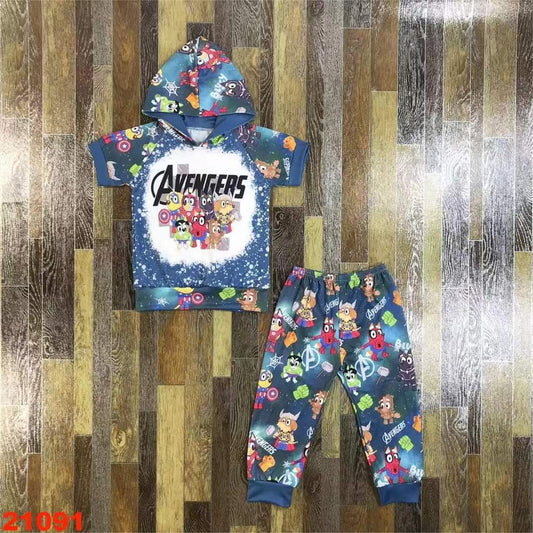 Bluey Avengers Hooded Pant Set ♡ Ships in Approx 3-4 weeks {Custom Made}