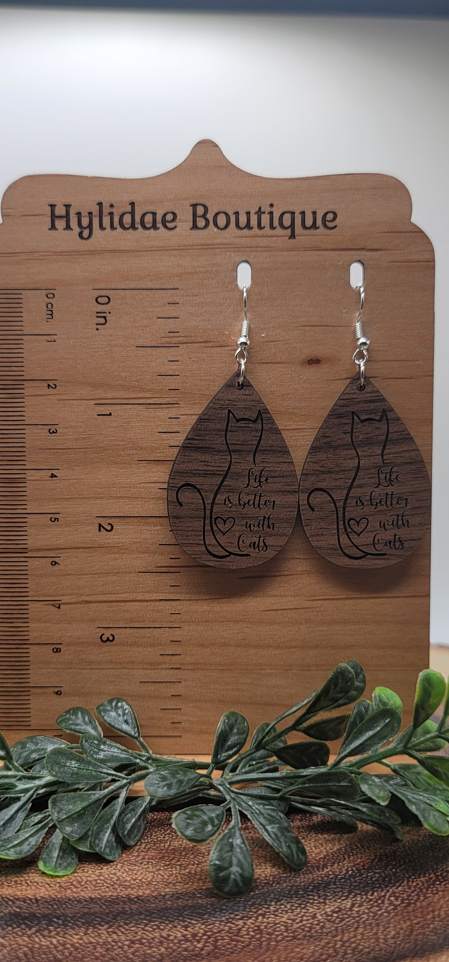 Life is Better with Cats Dangle Earrings
