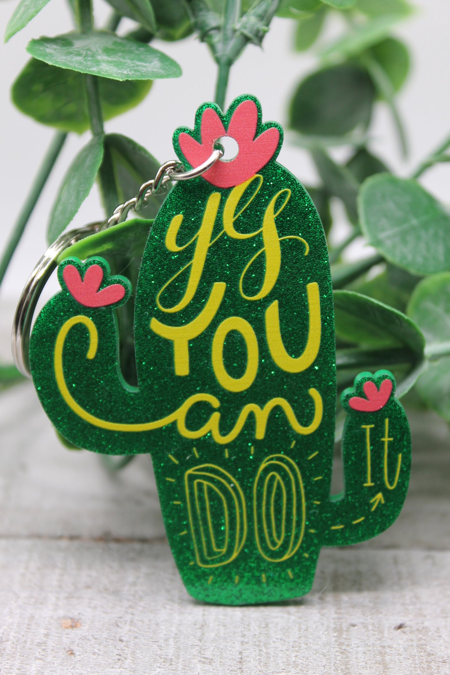 YES YOU CAN Cactus Keychain *SALE*