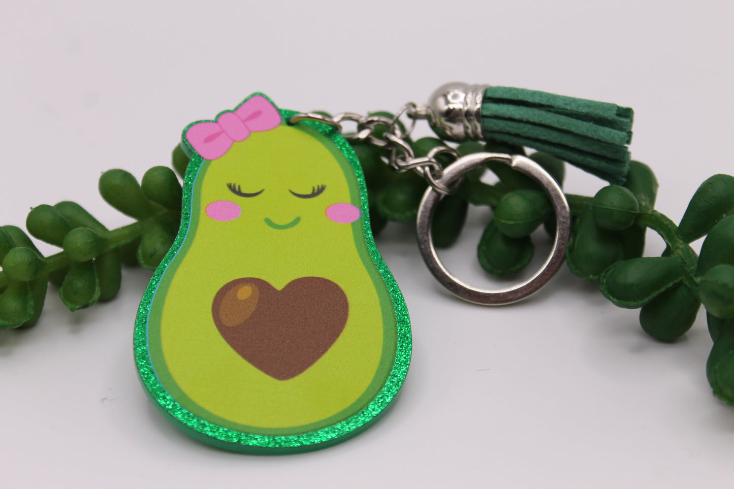 Cute Avocado || Tassel Keychain