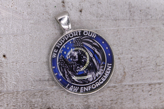 Law Enforcement || 25mm Pendant - Silver