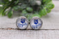 KC Royals Baseball || 12mm Glass Stud Earrings || Hypoallergenic