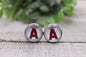 Angels Baseball || 12mm Glass Stud Earrings || Hypoallergenic