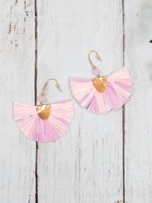 Breezy Beauty Pink & Purple Dangle Earrings